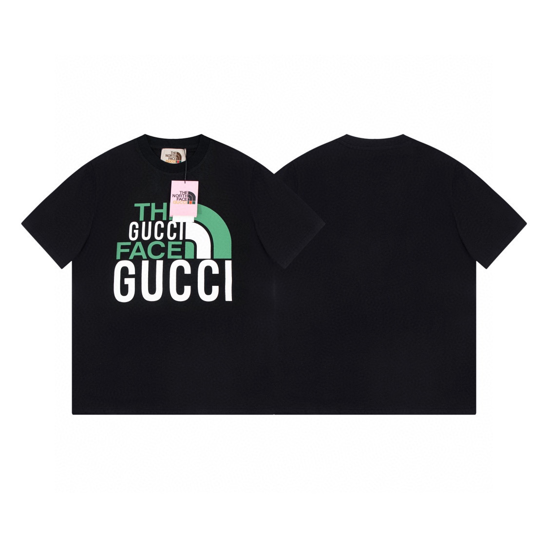 170 古驰/Gucci 夏季新款 GucciThe North Face拼接双印花圆领短袖T恤