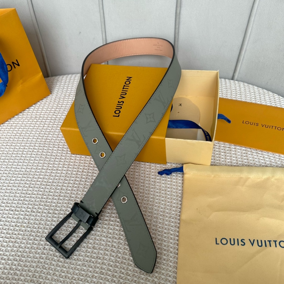 Louis Vuitton Buy Belts Men Calfskin Cowhide