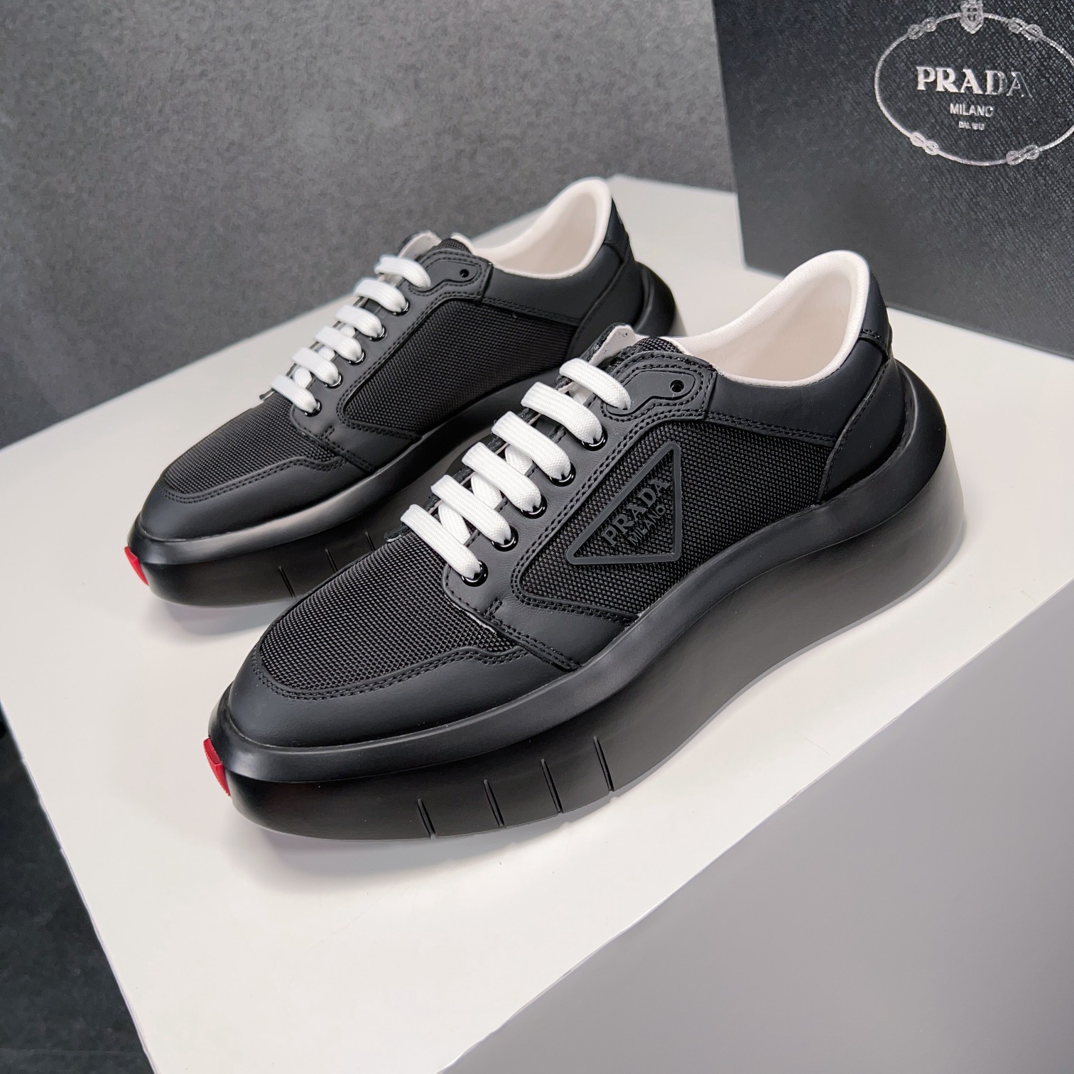 Prada Style Leather Men's Shoes Lookbook Reference image 1