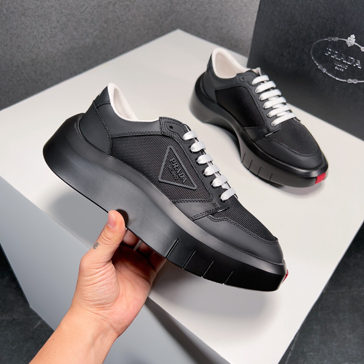 Prada Style Leather Men's Shoes Lookbook Reference image 2