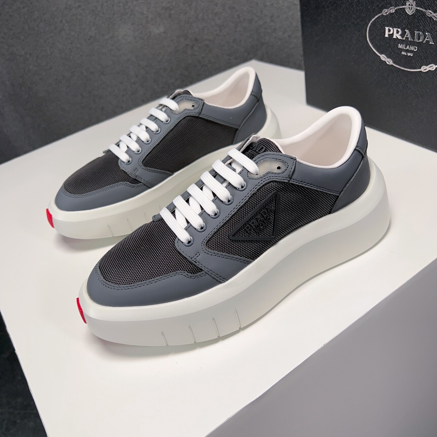 Prada Style Leather Men's Shoes Lookbook Reference image 1