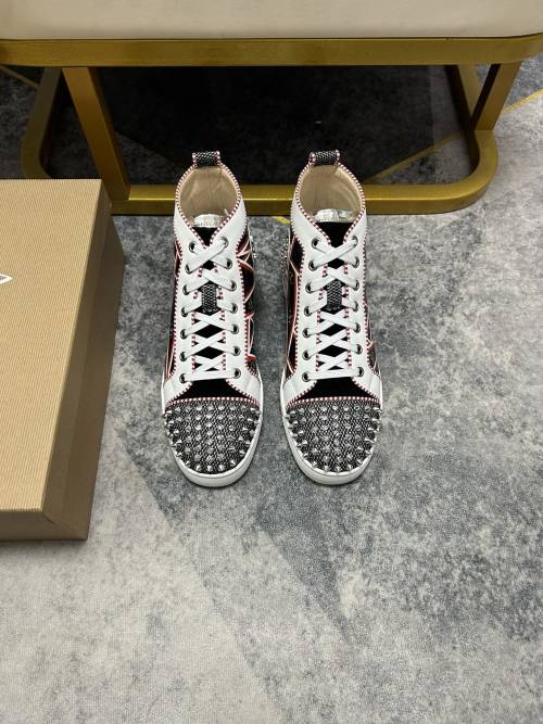Christian Louboutin Spike High-Top Sneakers - Fashionable Street Style 1 Christian Louboutin Spike High-Top Sneakers - Fashionable Street Style