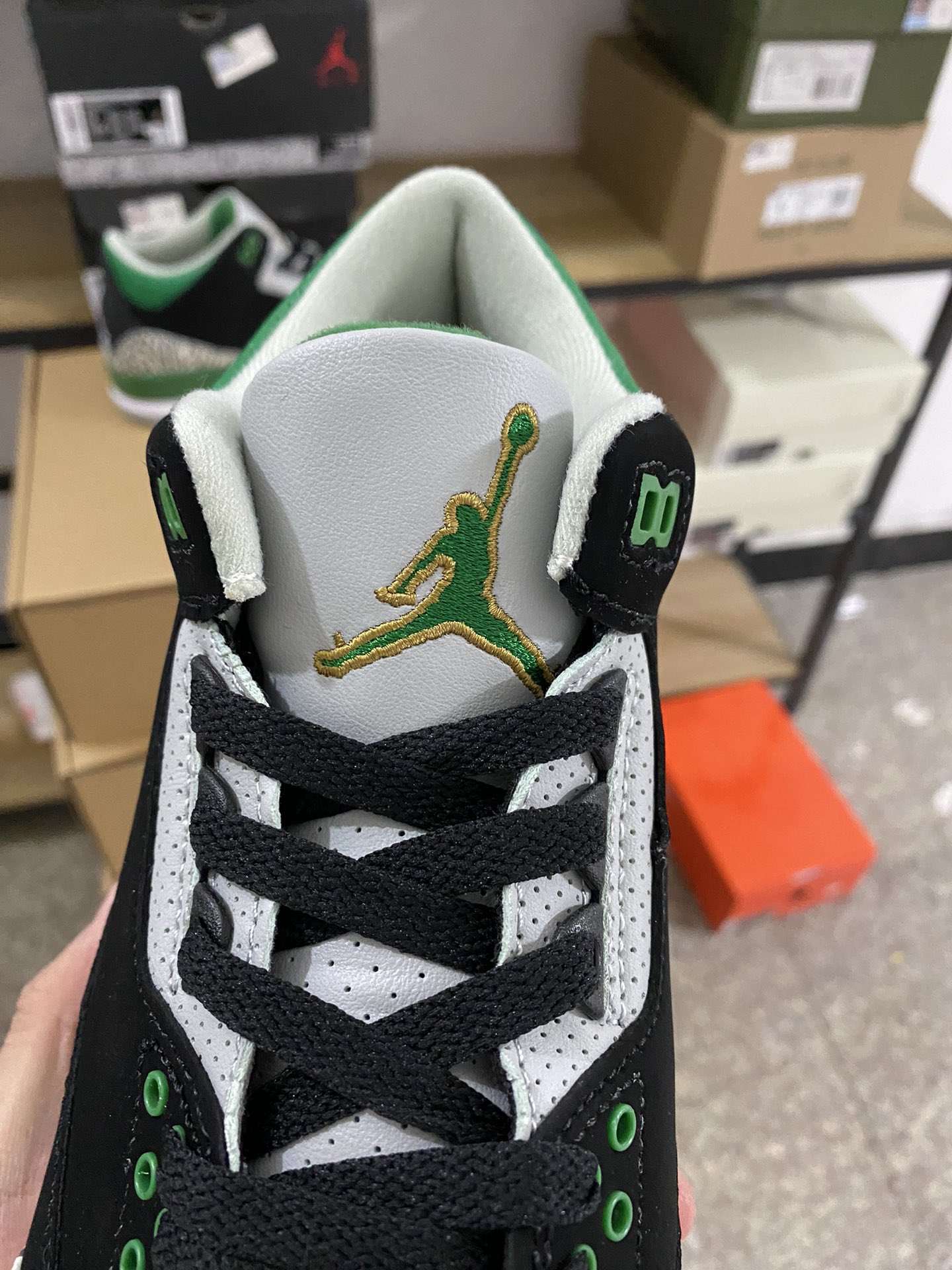 aj3黑绿尺码40-46特价头层皮料