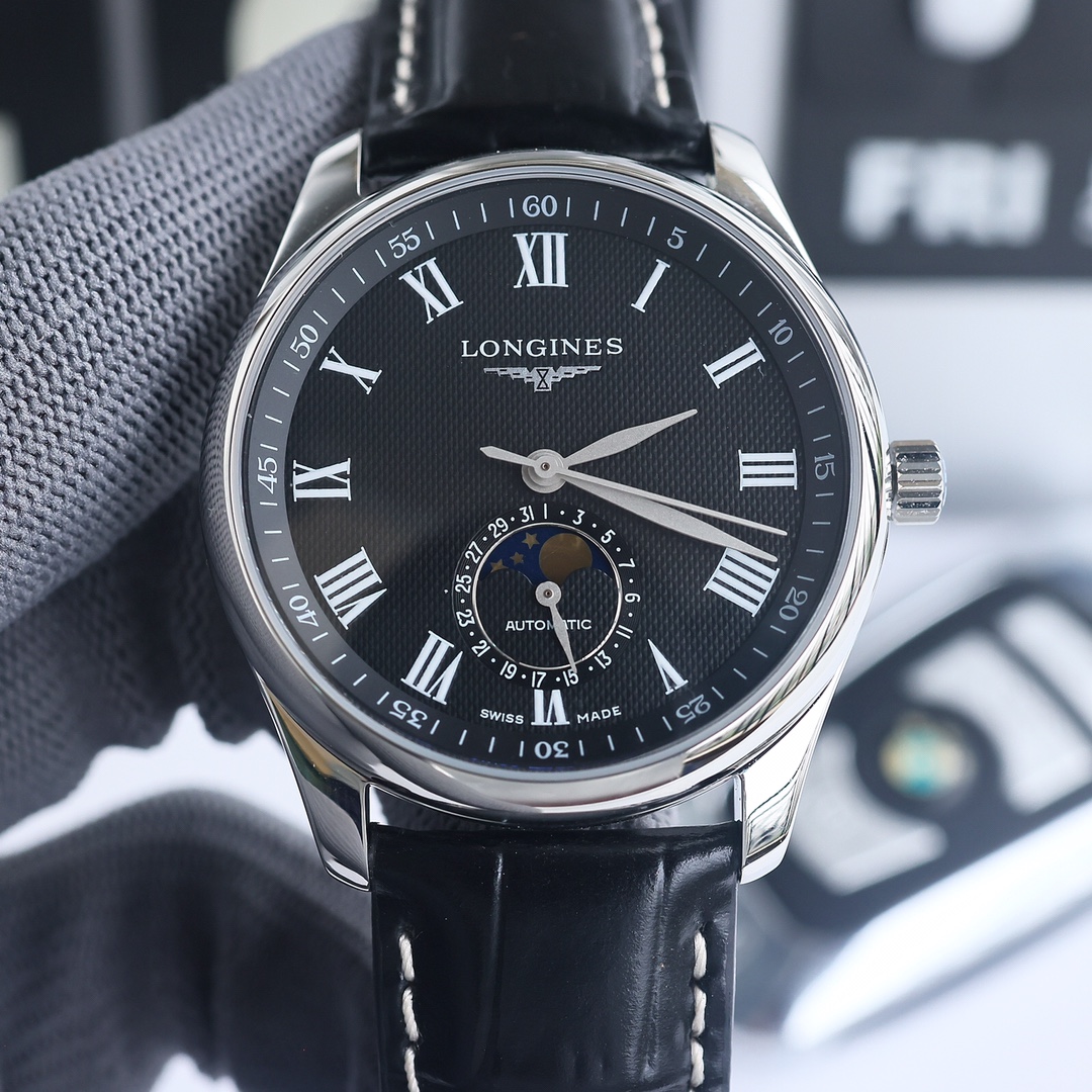 NO:142640,[Finishing the quality and feeling the classic] The LONGINES Longines famous craftsman moon phase 40mm watch is equipped with a replica L899.5 integrated movement (all functions are synchronized with original). 