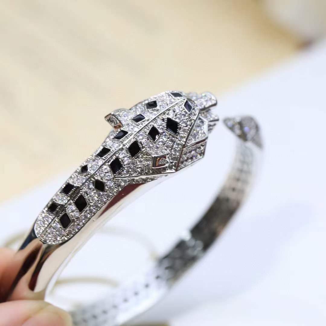 Cartier Cartier/卡地亚 满钻猎豹开口手镯