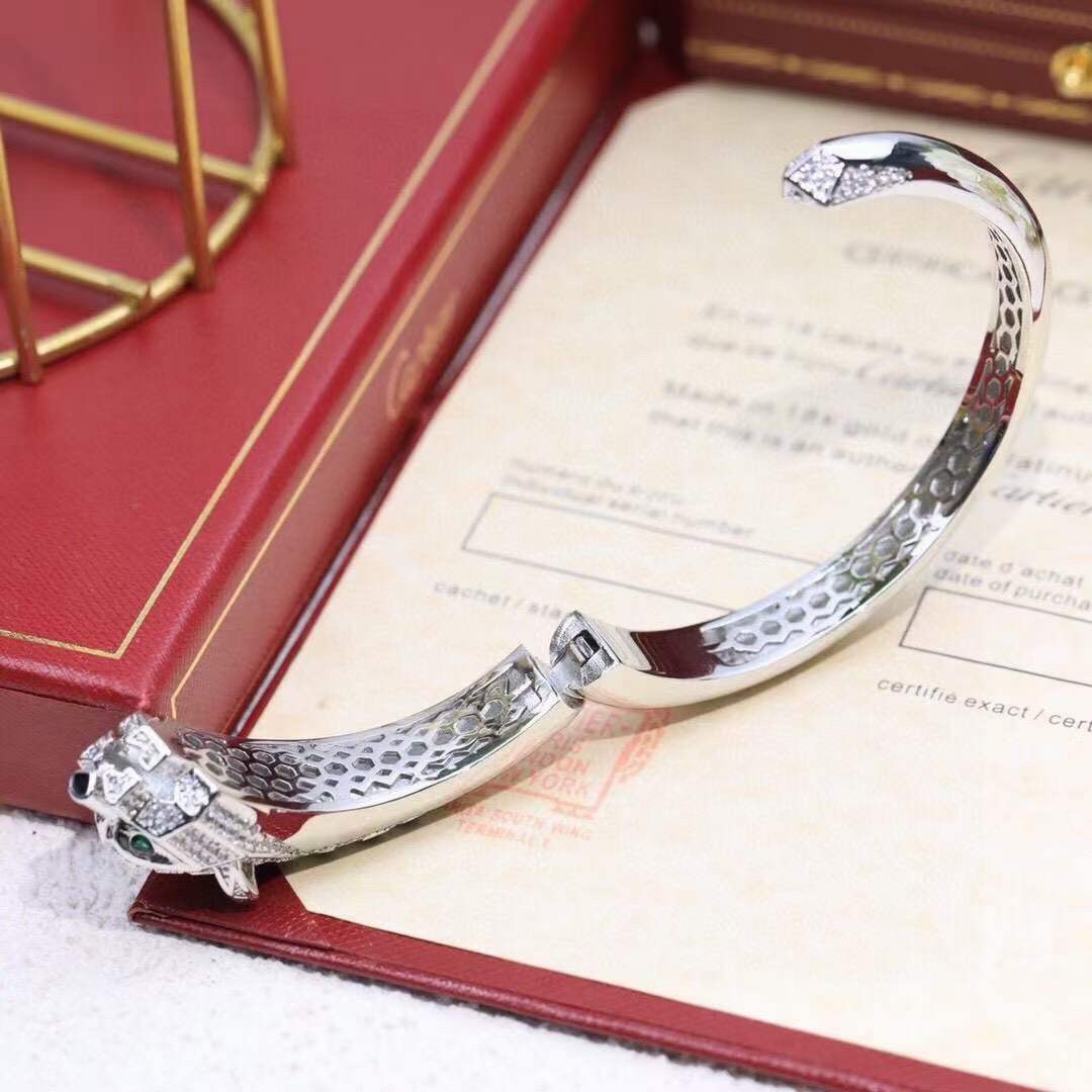 Cartier Cartier/卡地亚 满钻猎豹开口手镯