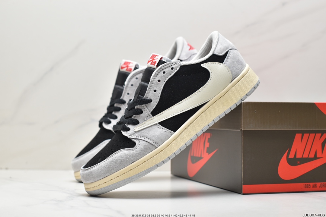 fragment design x Travis Scott x Nike Air Jordan 1 Low OG SP”Black/Green Toe”AJ1CQ4277-995