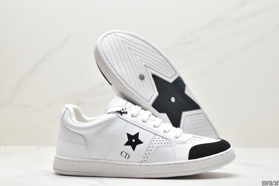 Exclusive debut CD-type series of five-pointed star white shoes/casual shoes