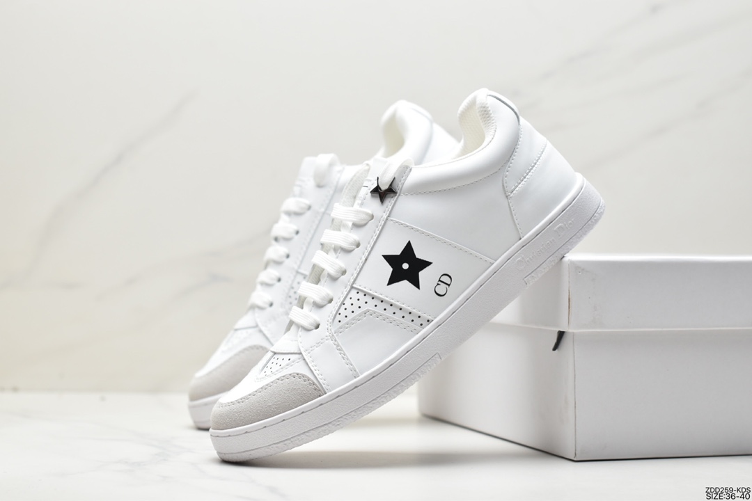 Exclusive debut CD-type series of five-pointed star white shoes/casual shoes