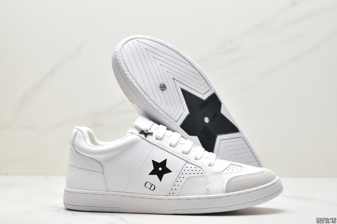 Exclusive debut CD-type series of five-pointed star white shoes/casual shoes