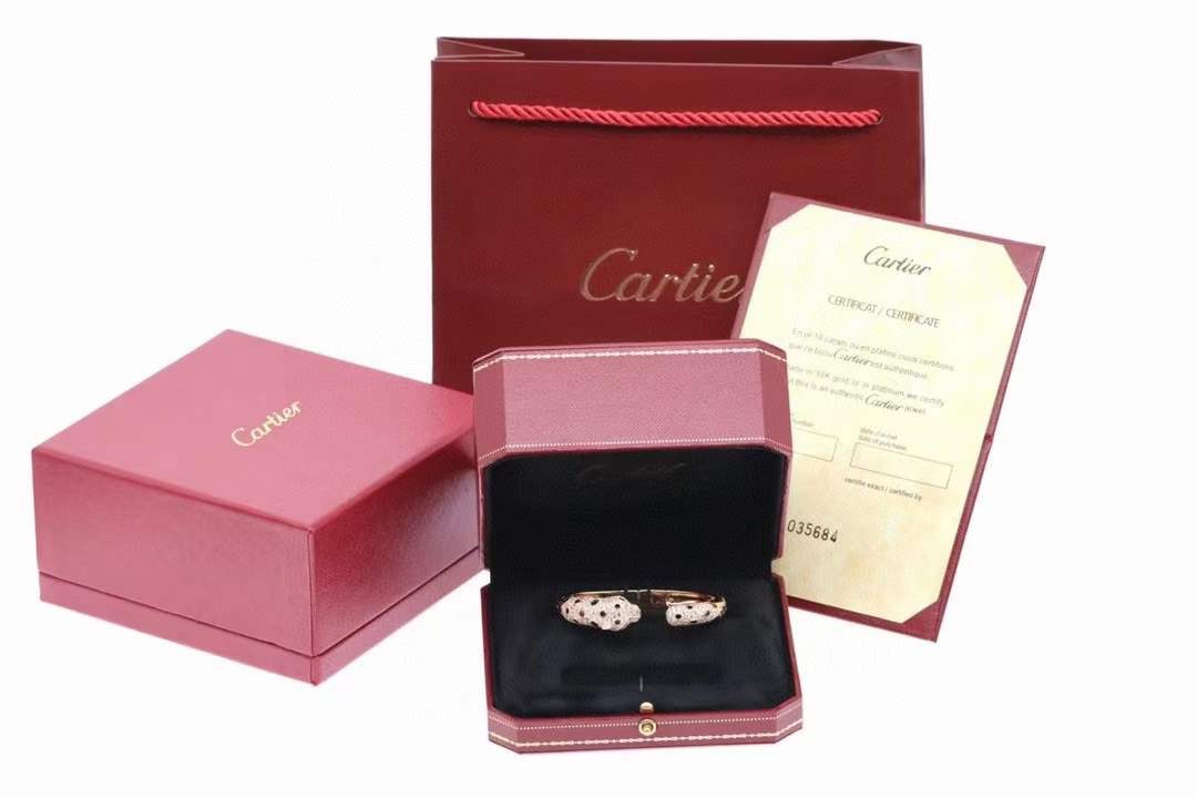 Cartier Cartier 玫瑰金满钻 猎豹豹子手镯