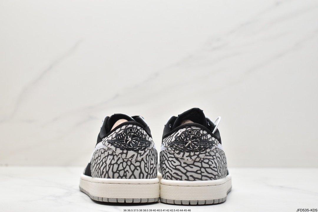 170 Air Jordan 1 RETRO LOW OG黑白 爆裂纹CZ0790-001