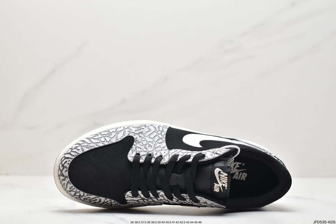 170 Air Jordan 1 RETRO LOW OG黑白 爆裂纹CZ0790-001