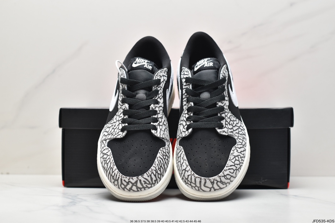 170 Air Jordan 1 RETRO LOW OG黑白 爆裂纹CZ0790-001