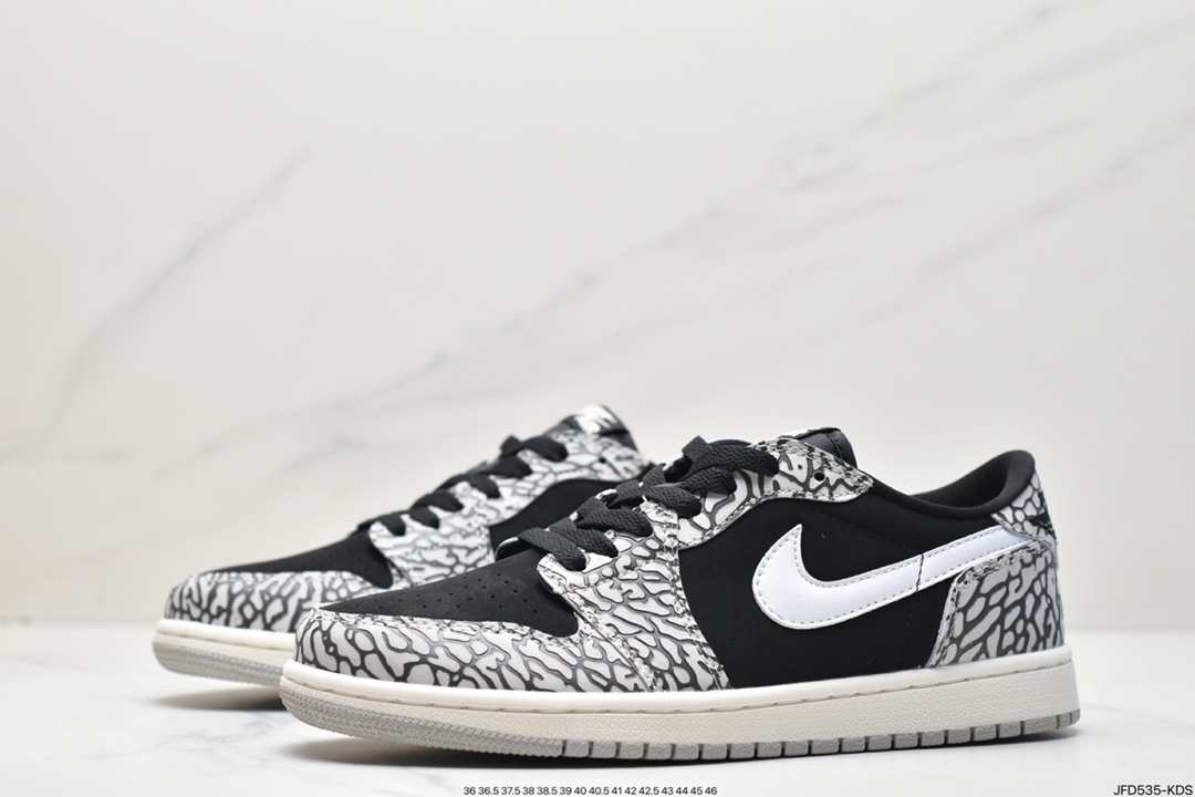 170 Air Jordan 1 RETRO LOW OG黑白 爆裂纹CZ0790-001