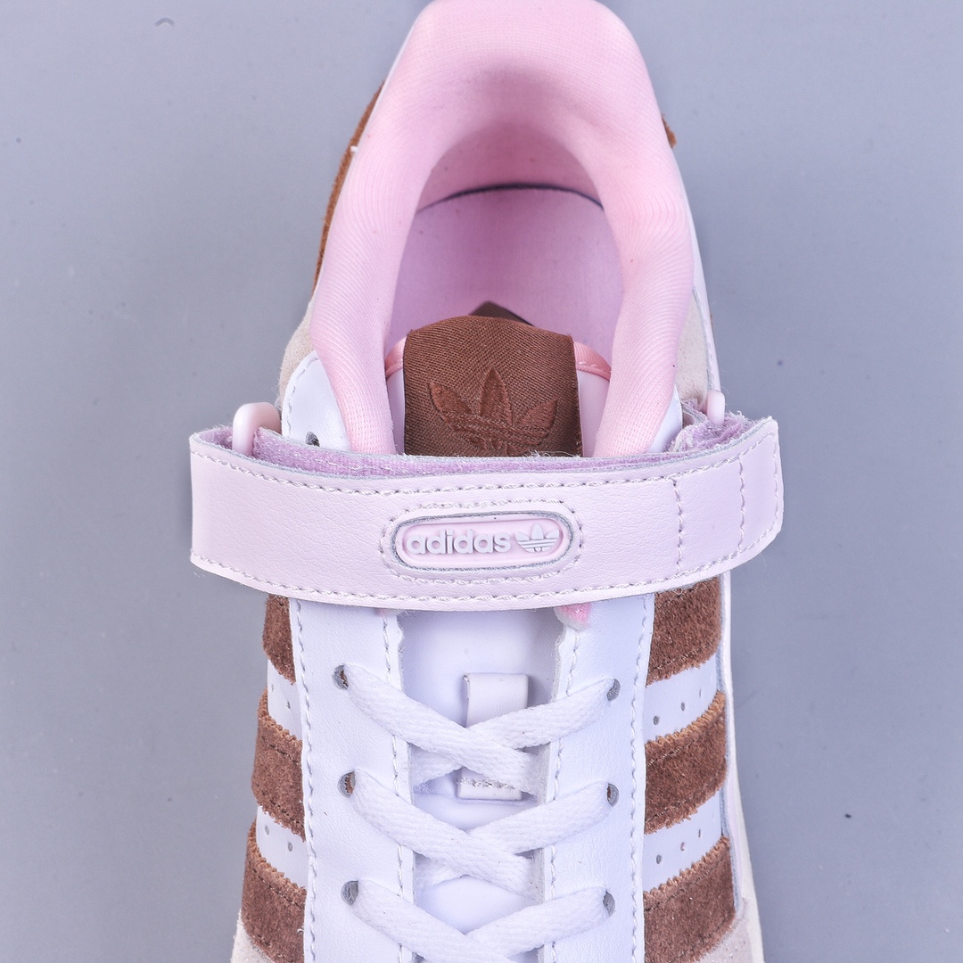 Adidas Forum 84 Low White Pink Beige Brown Low Top Versatile Trendy Casual Sports Sneakers GY6783