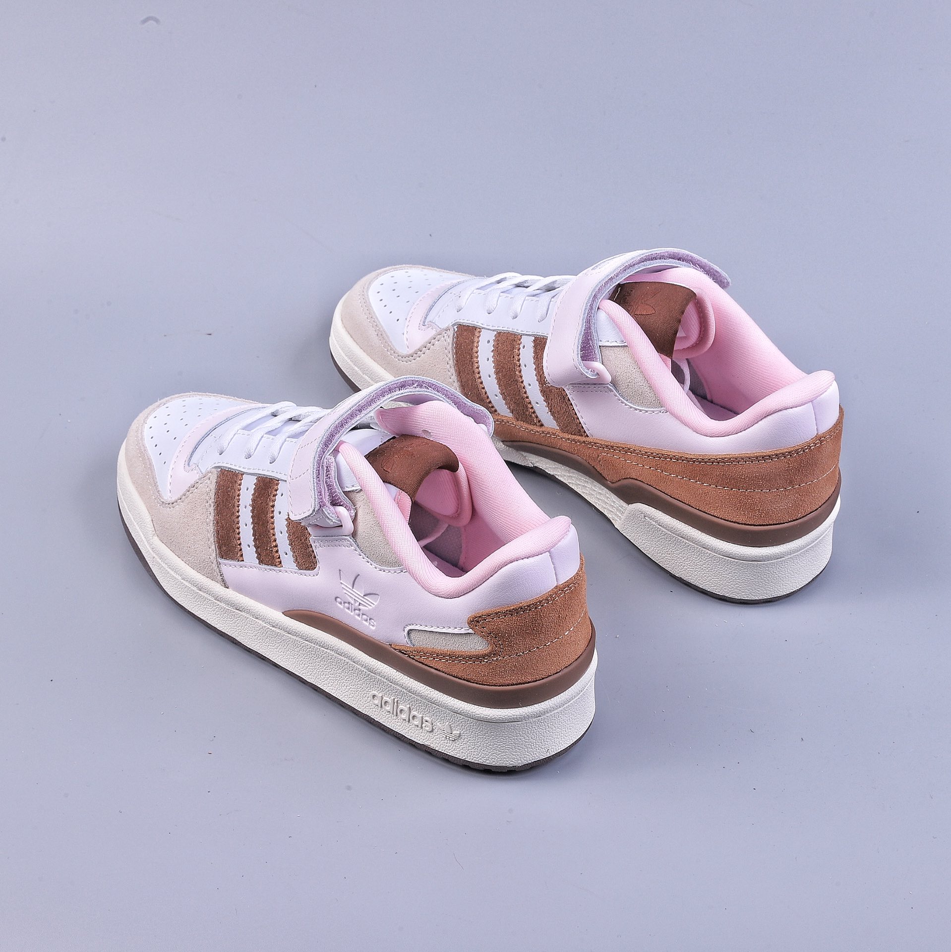 Adidas Forum 84 Low White Pink Beige Brown Low Top Versatile Trendy Casual Sports Sneakers GY6783