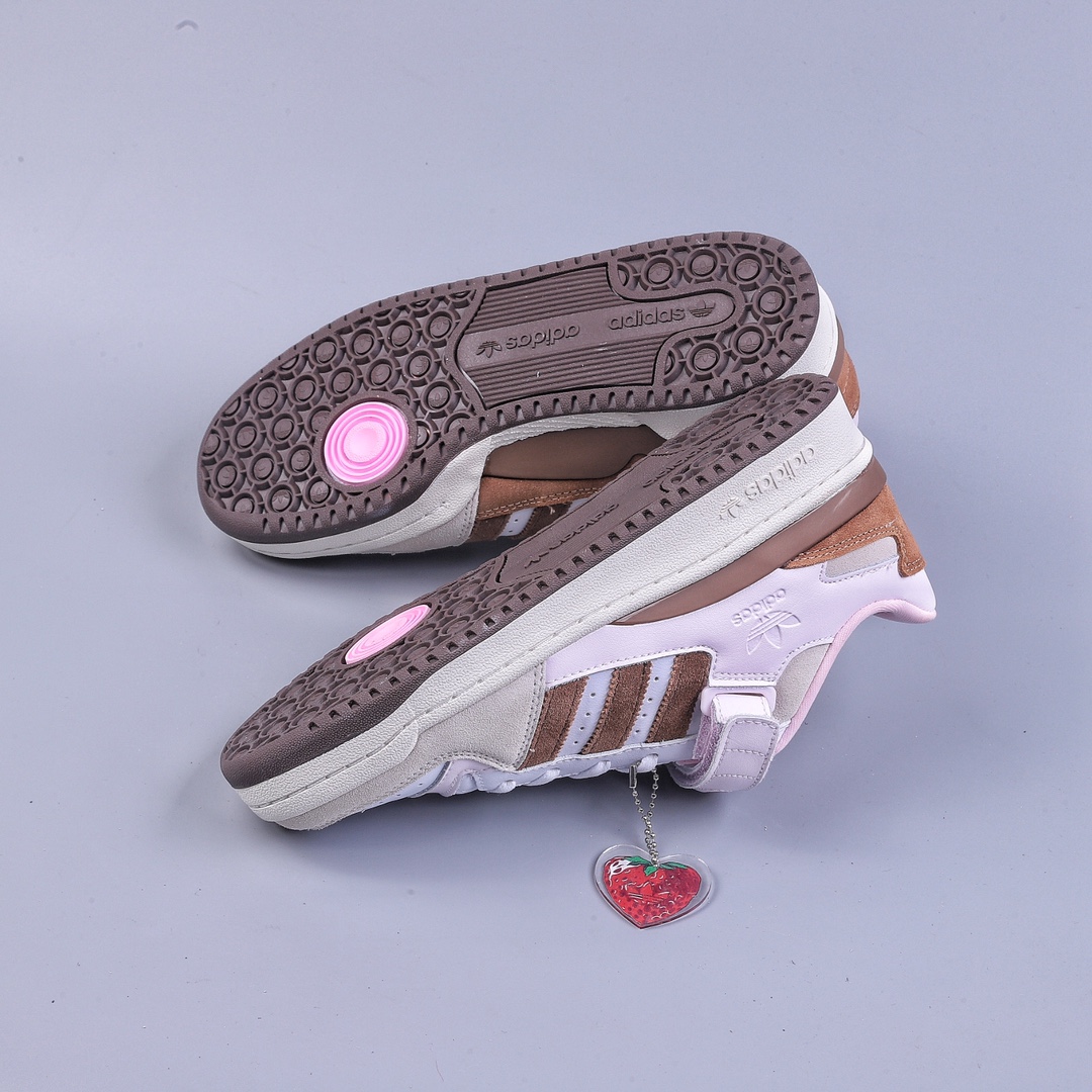 Adidas Forum 84 Low White Pink Beige Brown Low Top Versatile Trendy Casual Sports Sneakers GY6783