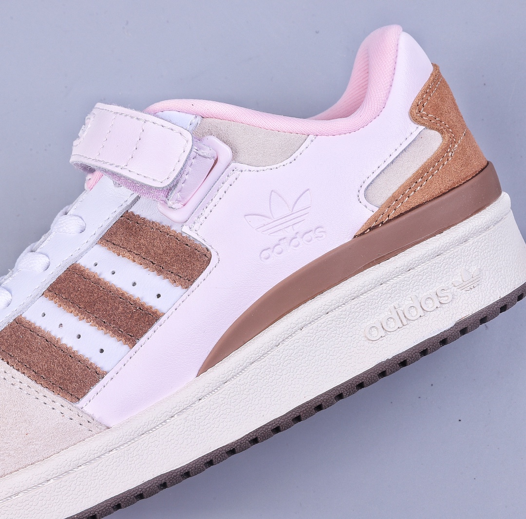 Adidas Forum 84 Low White Pink Beige Brown Low Top Versatile Trendy Casual Sports Sneakers GY6783