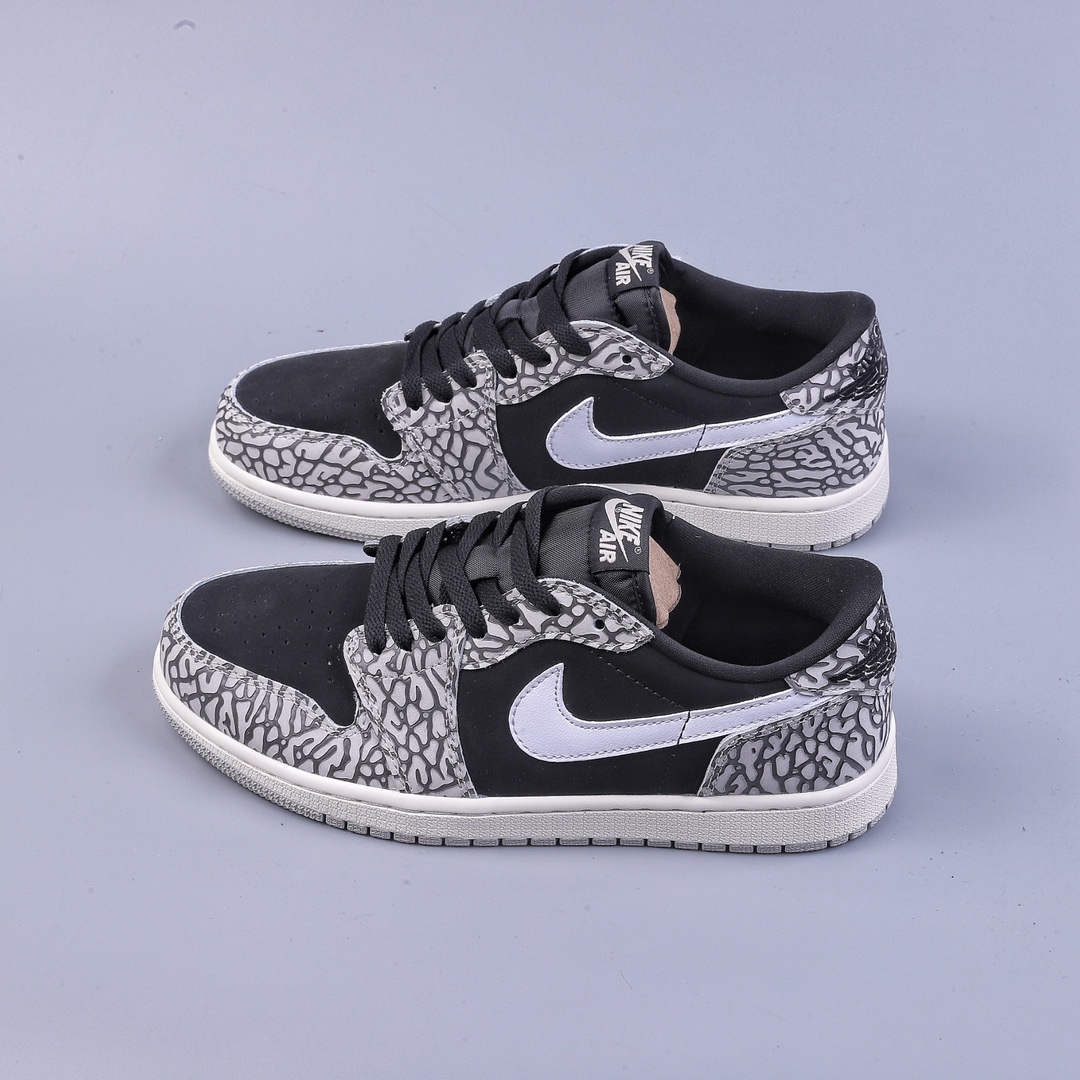 200 Air Jordan 1 Low OG ”Black Cement” AJ1 乔1黑水泥 低帮文化休闲板鞋 CZ0790-001