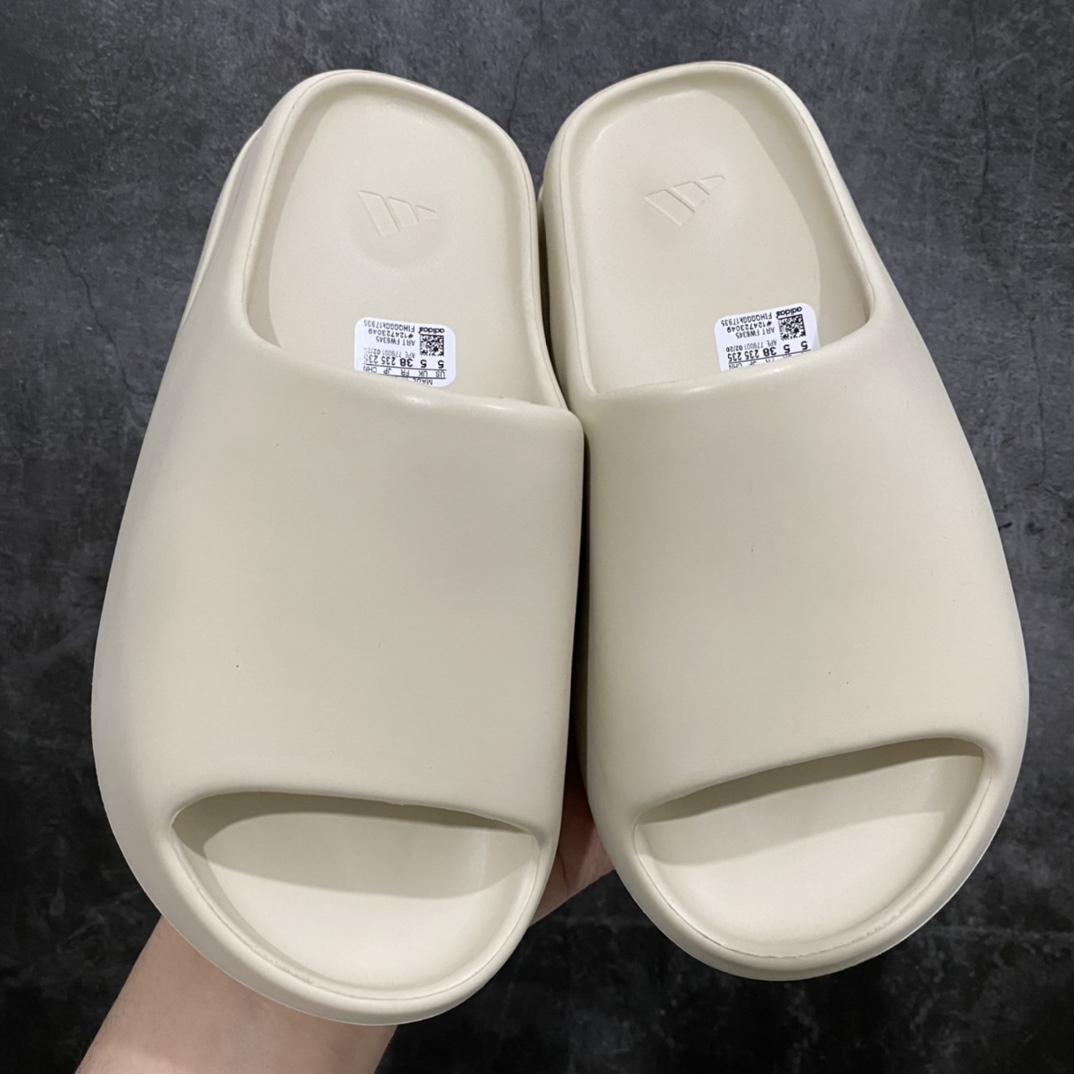 LW Pure Original YEEZY SLIDE Bone White FW6345 Coconut Slippers