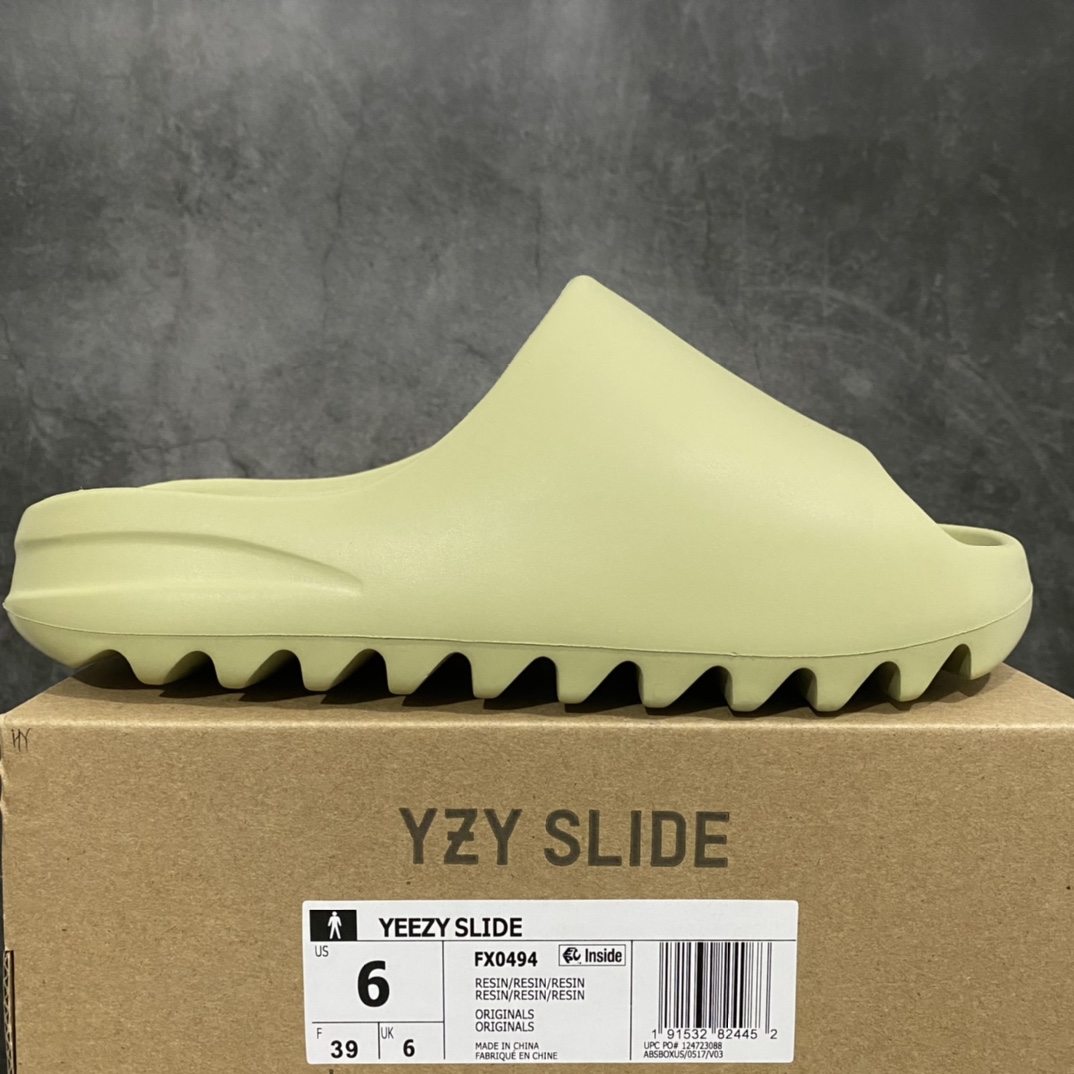 纯原YEEZYSLIDE豆绿实物偏绿