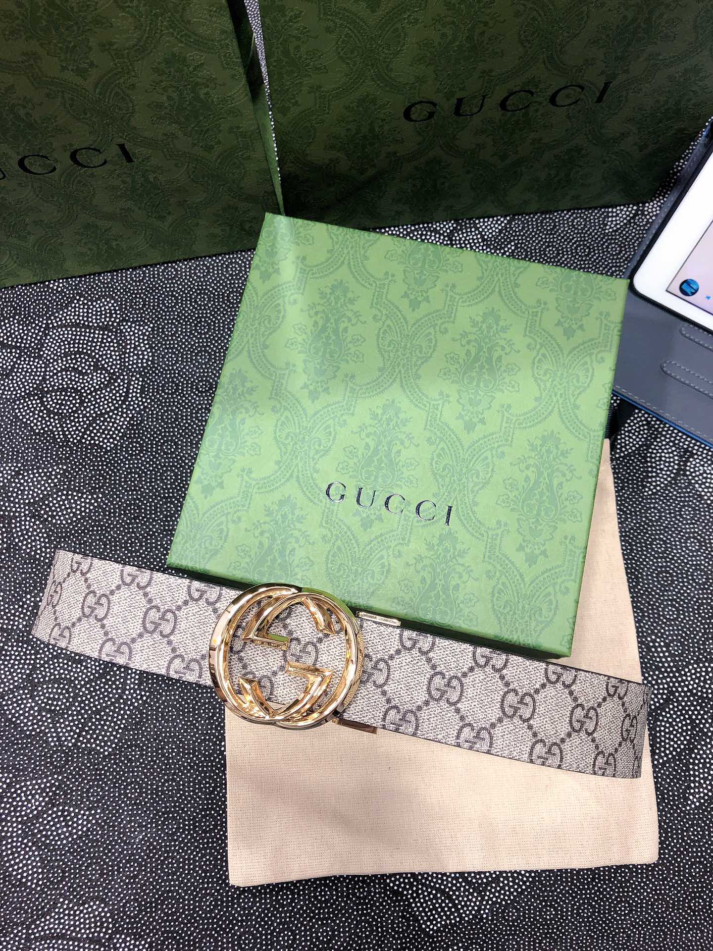 Gucci.古驰全套包装3.8cm进