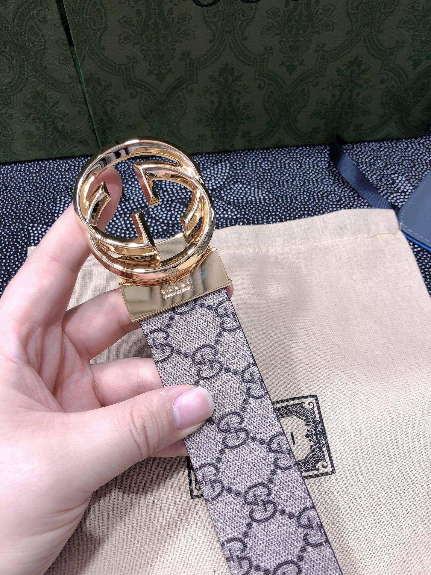 Gucci.古驰全套包装3.8cm进