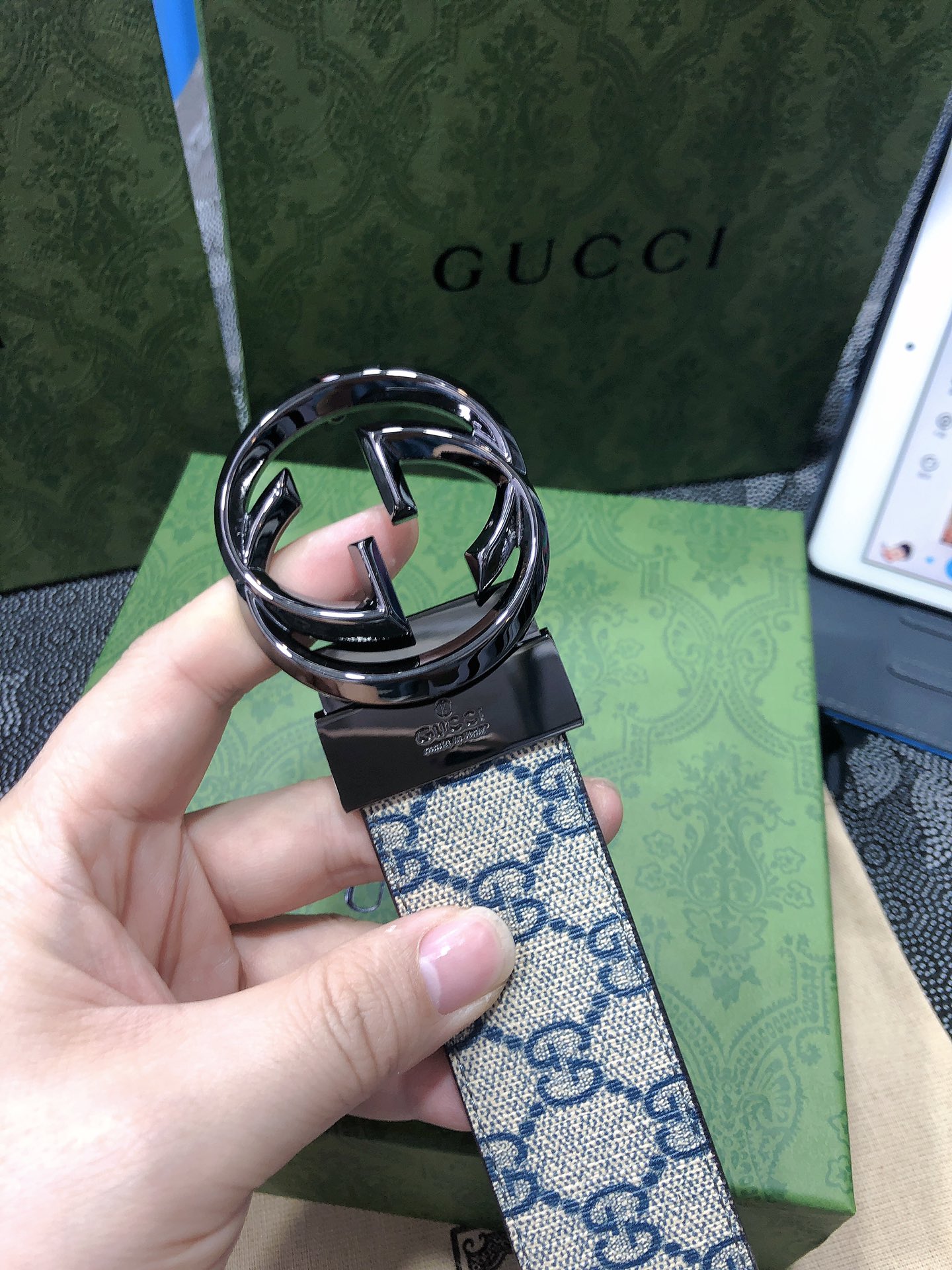 Gucci.古驰全套包装3.8cm进