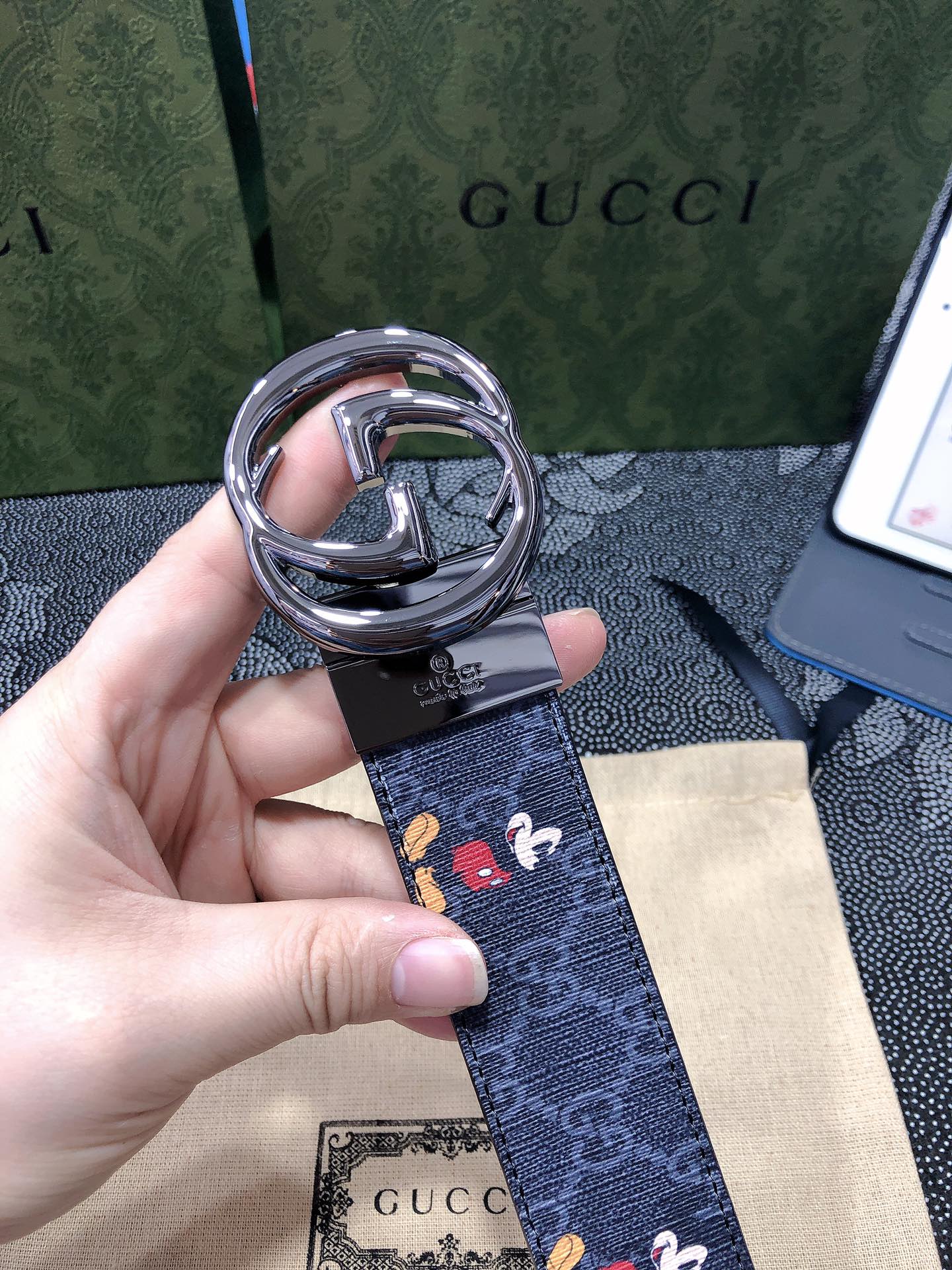 Gucci.古驰全套包装3.8cm进