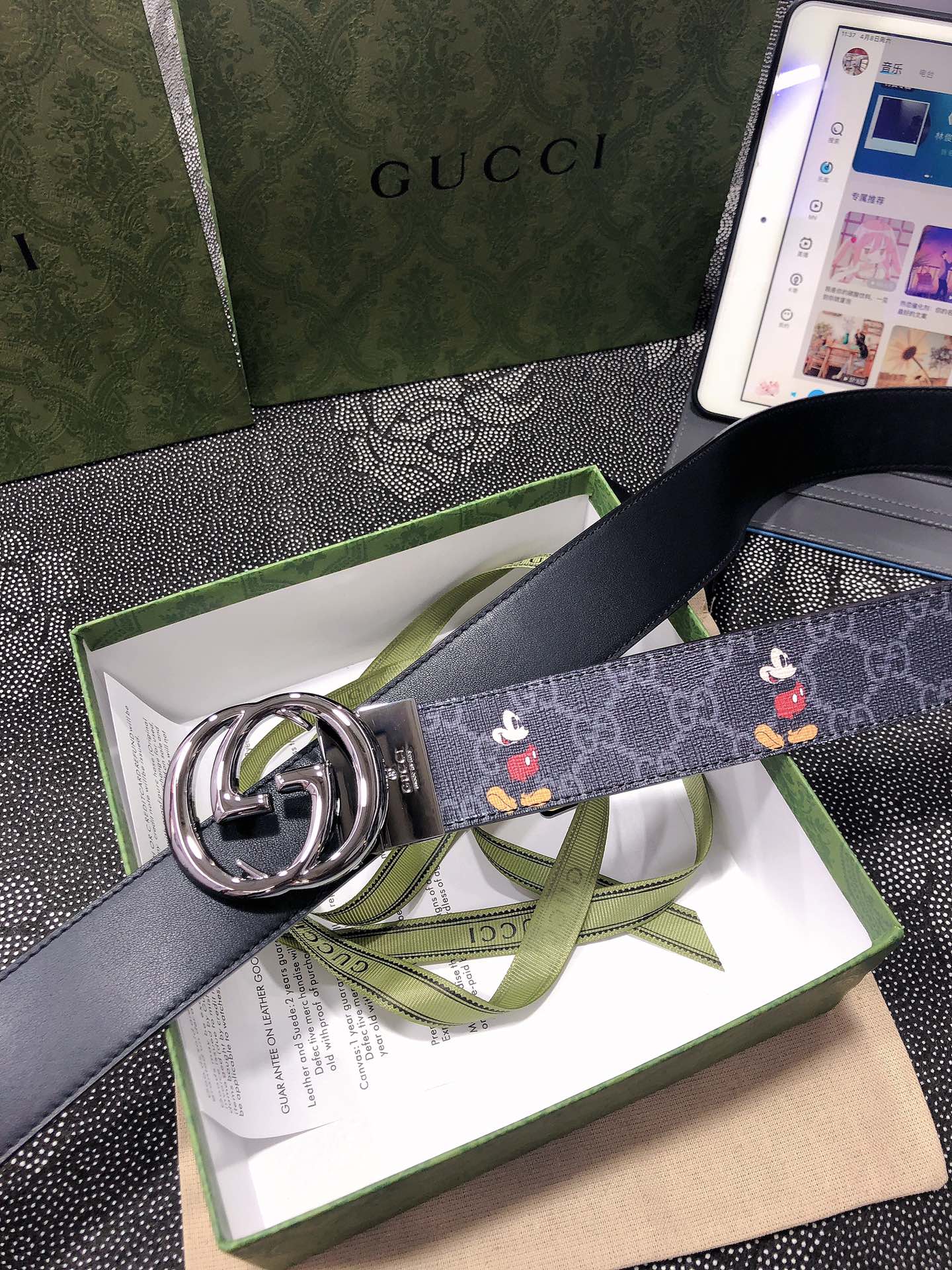 Gucci.古驰全套包装3.8cm进