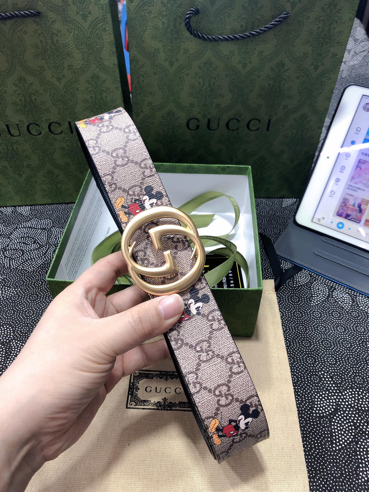 Gucci.古驰全套包装3.8cm进