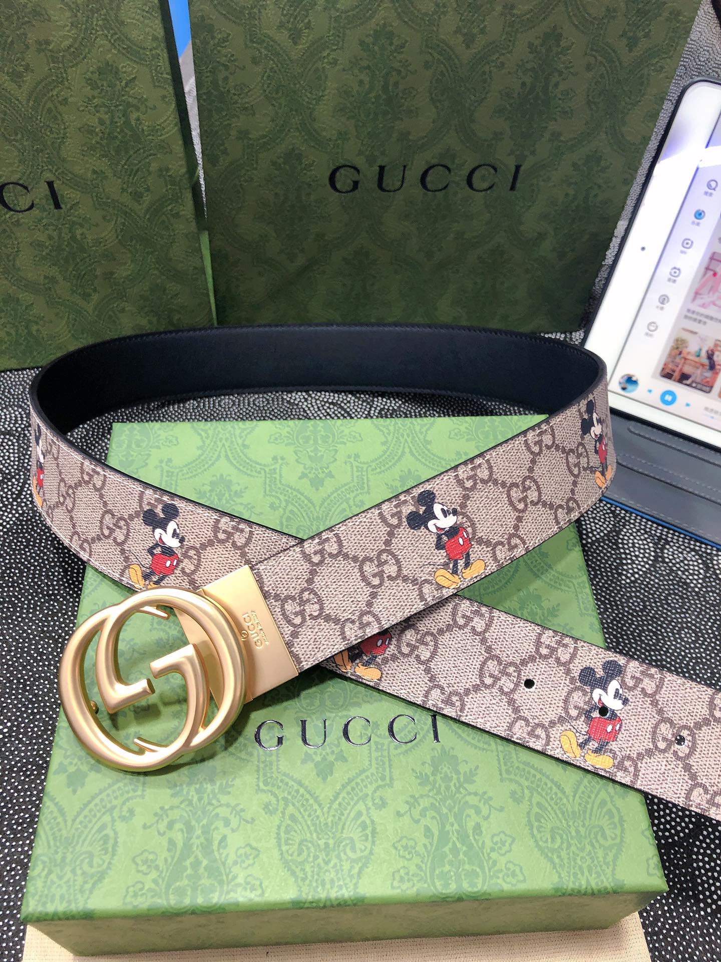 Gucci.古驰全套包装3.8cm进