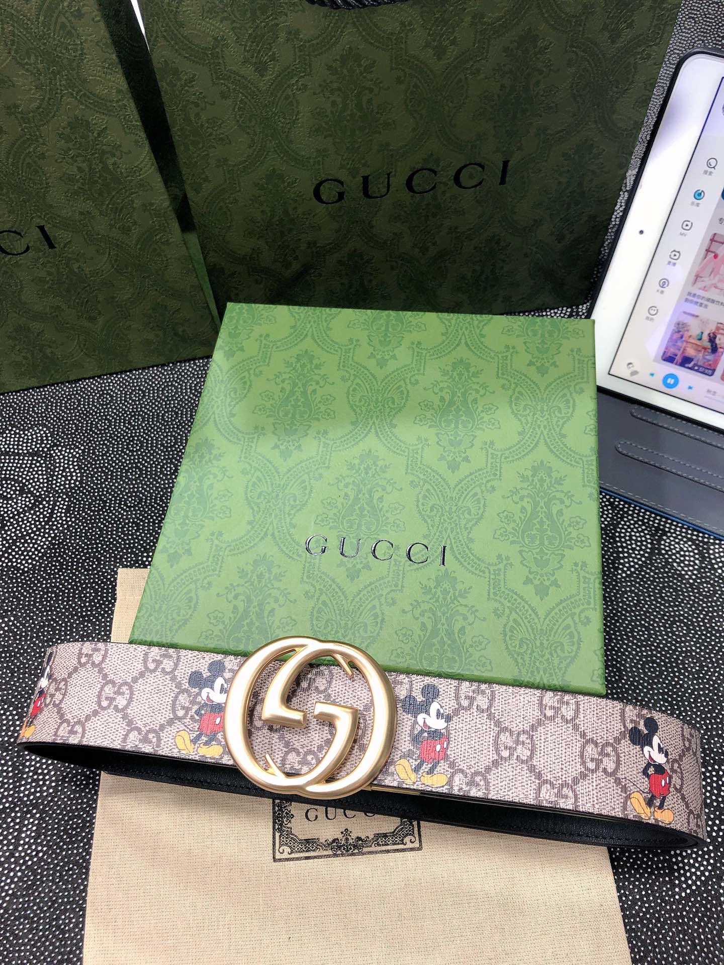 Gucci.古驰全套包装3.8cm进