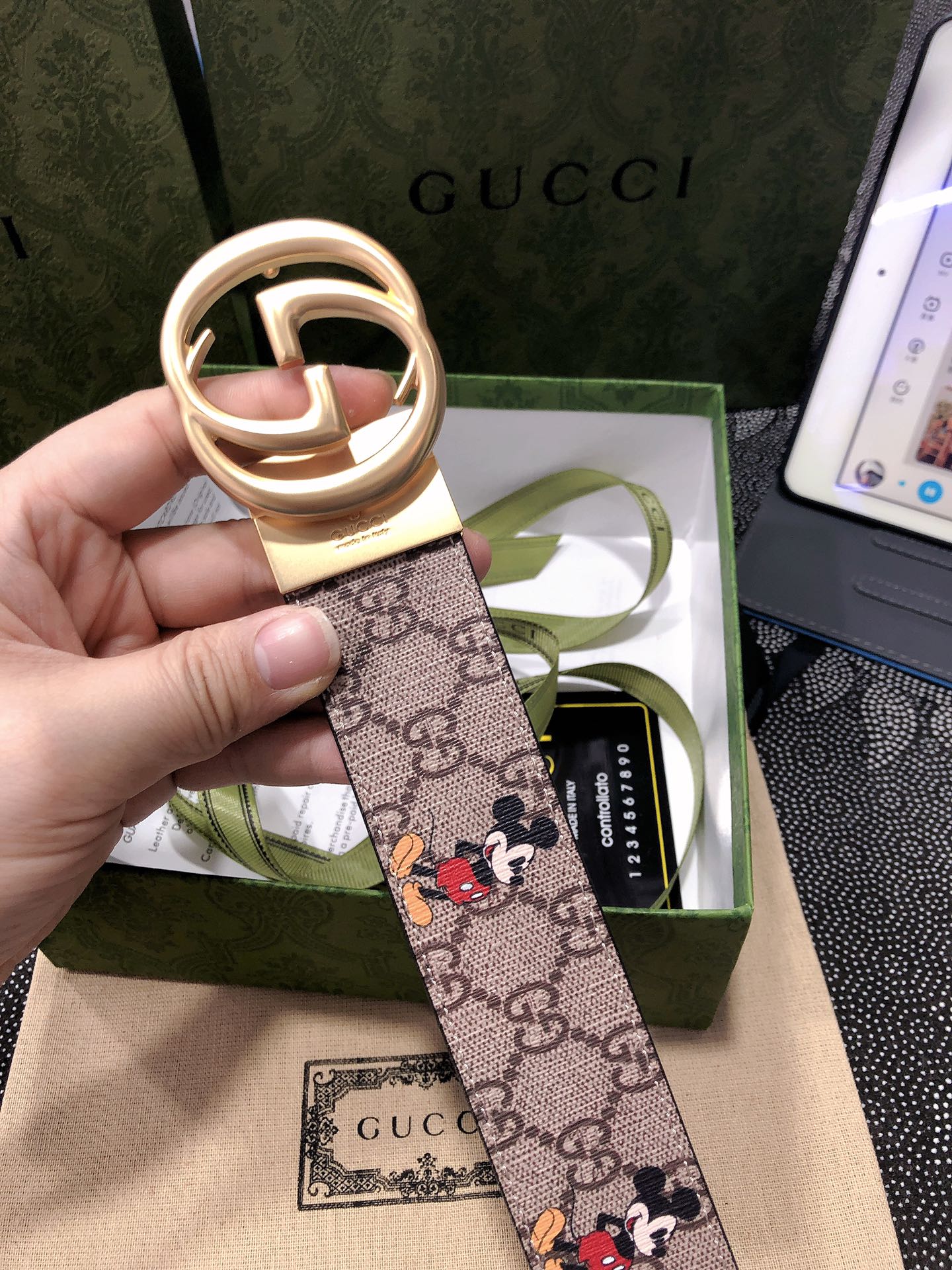 Gucci.古驰全套包装3.8cm进