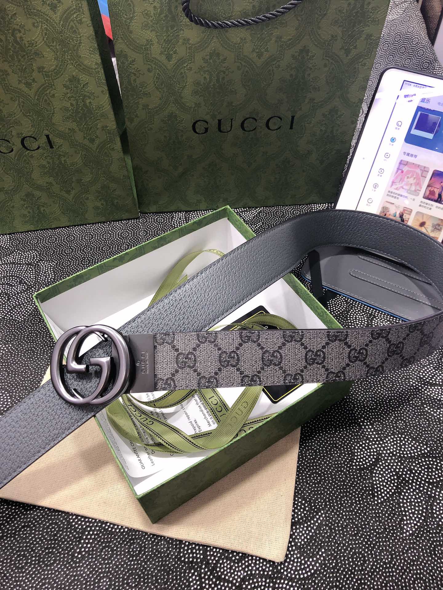 Gucci.古驰全套包装3.8cm进