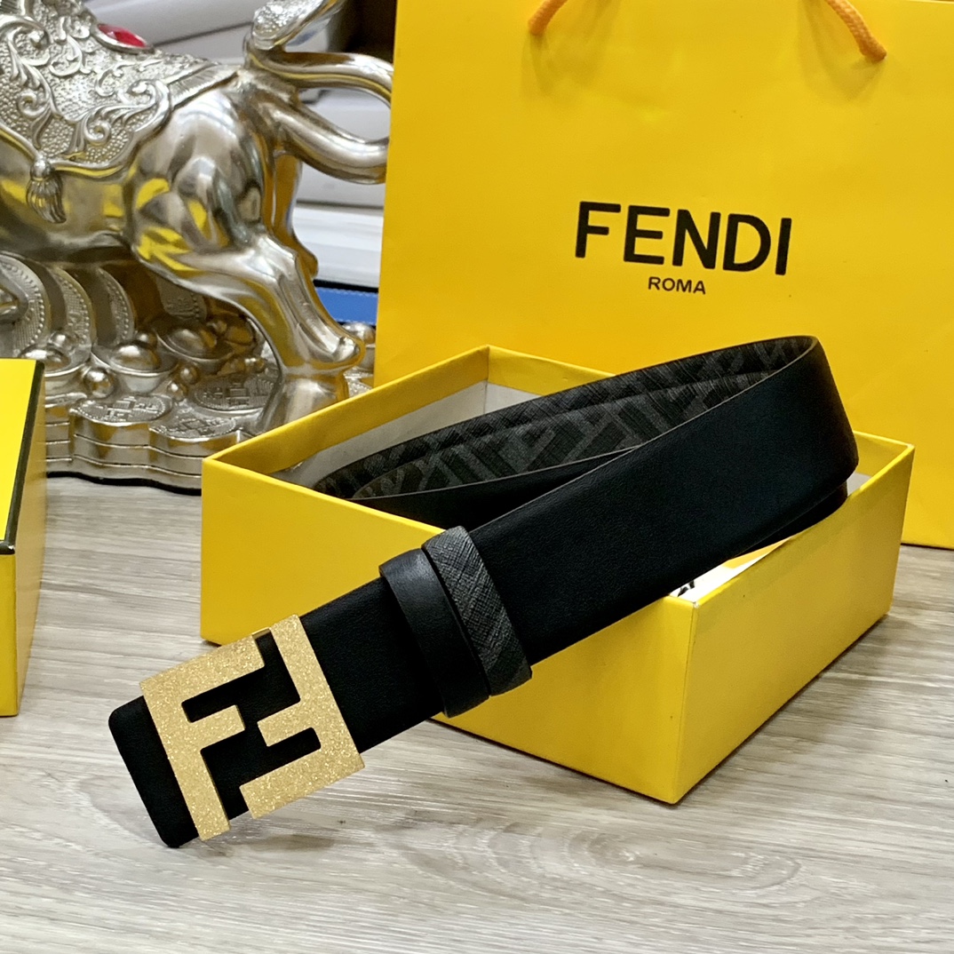 FENDI芬迪专柜同款宽4.0CM双