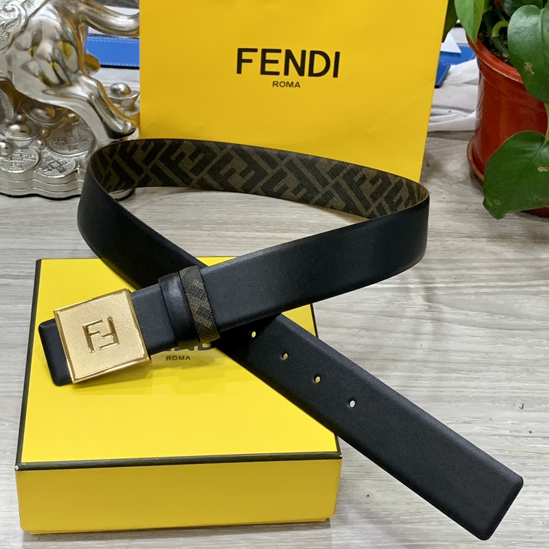 FENDI芬迪专柜同款宽4.0CM双