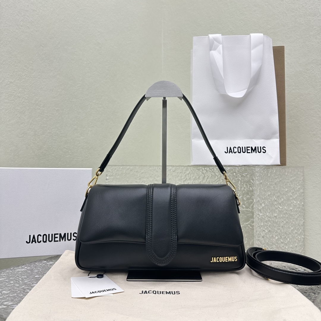 Jacquemus Bags Handbags Black Grey Sheepskin Fashion Underarm