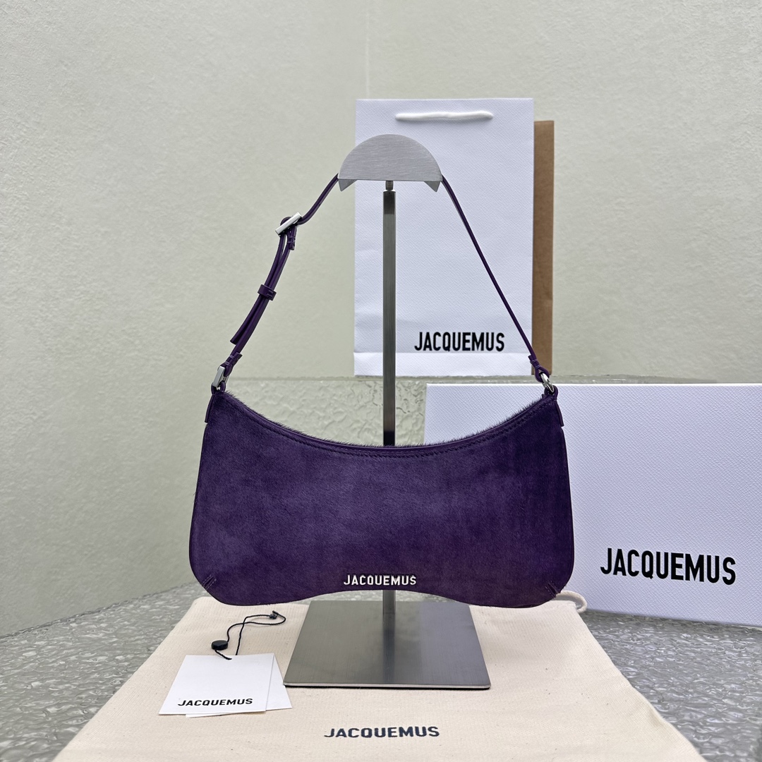 Jacquemus Bags Handbags Gold Purple Splicing Cowhide Horsehair Vintage