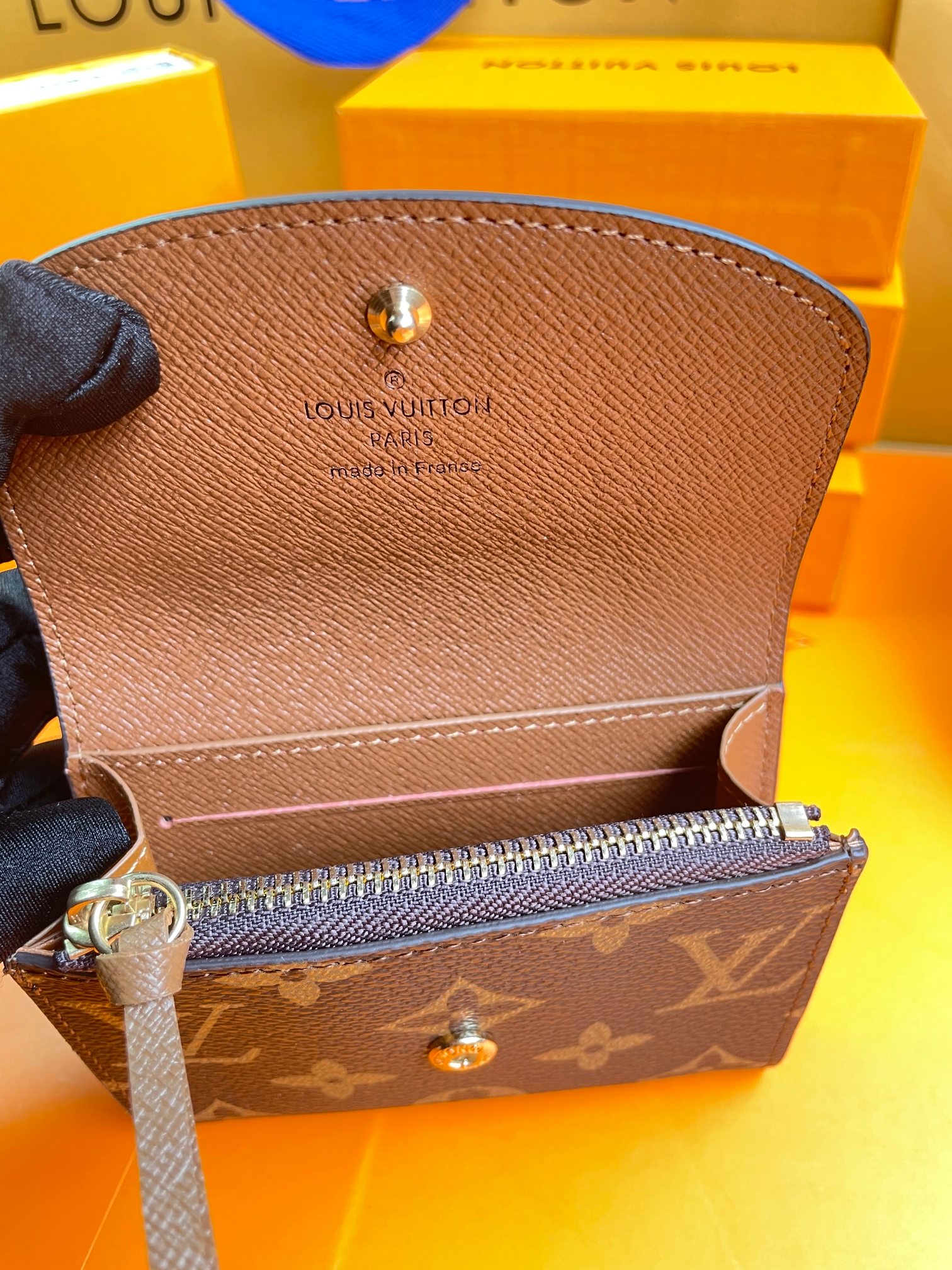 Bifold Leather Wallet - In-Hand View