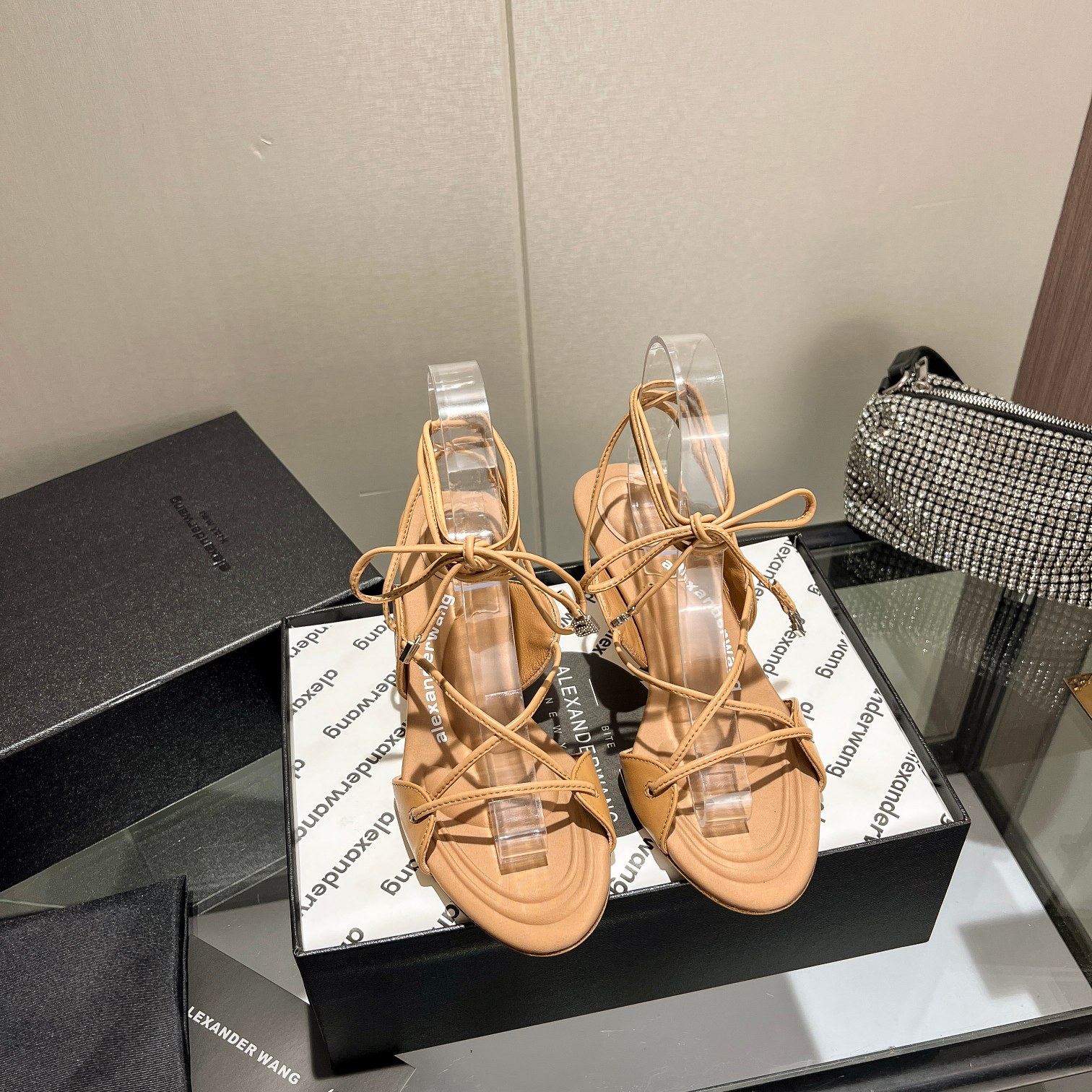 Wang 2023 nuevo! Alexander Wang Alexander Wang tacones altos de las mujeres de lujo Alexande* Wang o