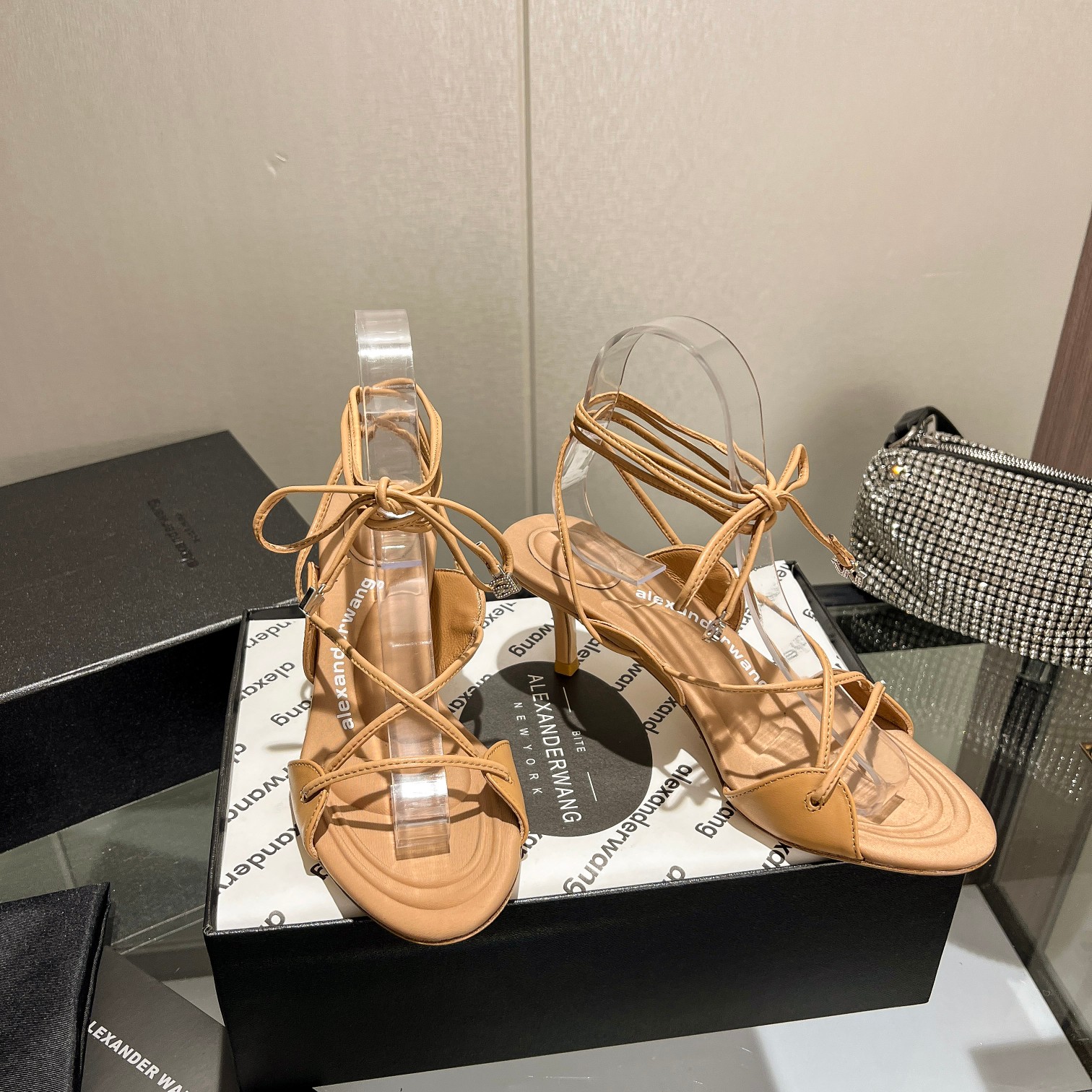 Wang 2023 nuevo! Alexander Wang Alexander Wang tacones altos de las mujeres de lujo Alexande* Wang o