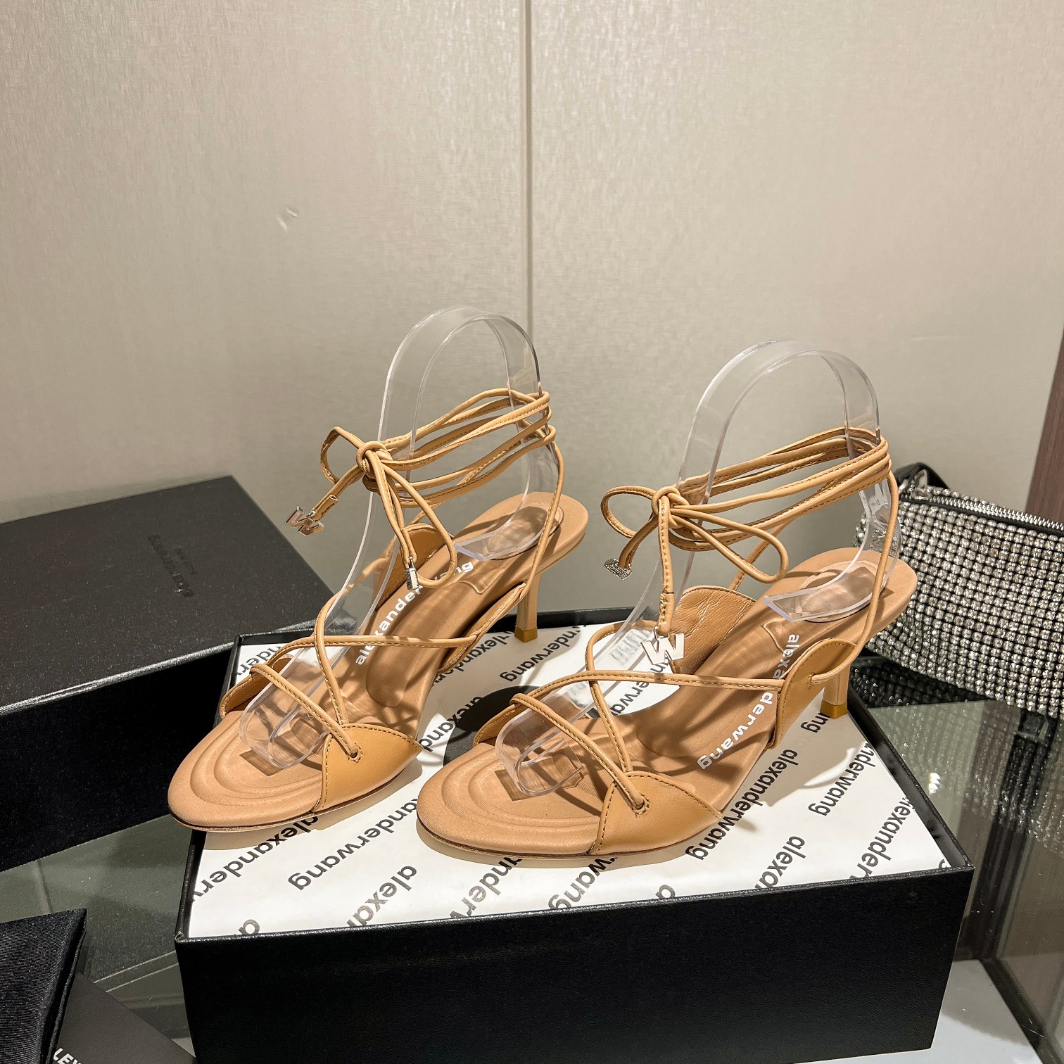 Wang 2023 nuevo! Alexander Wang Alexander Wang tacones altos de las mujeres de lujo Alexande* Wang o