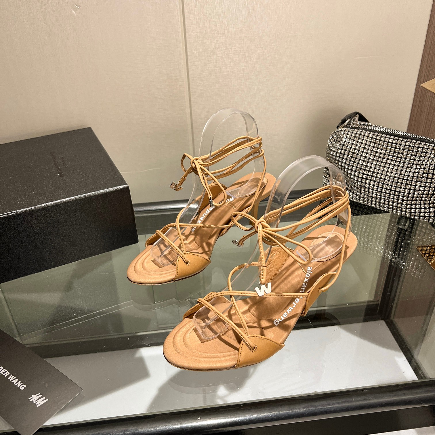 Wang 2023 nuevo! Alexander Wang Alexander Wang tacones altos de las mujeres de lujo Alexande* Wang o