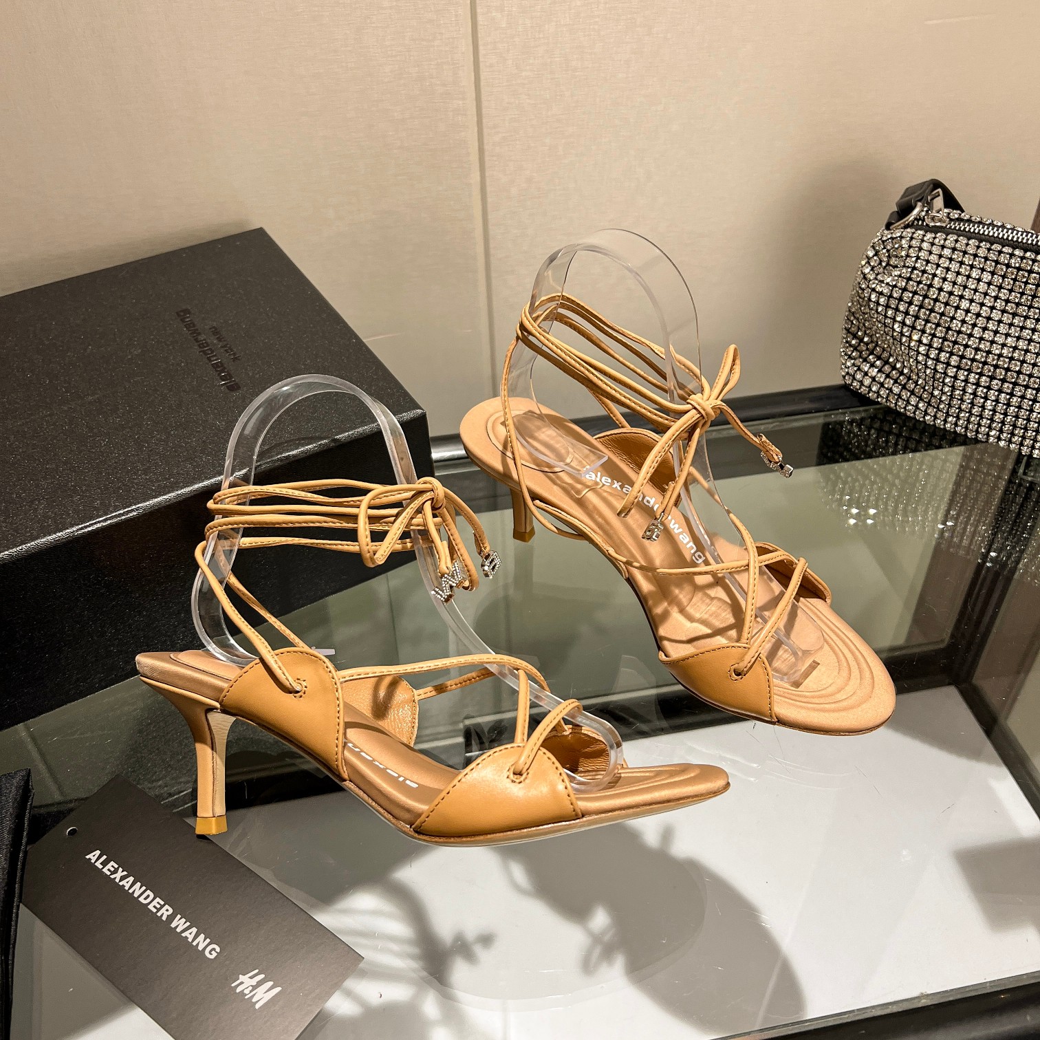 Wang 2023 nuevo! Alexander Wang Alexander Wang tacones altos de las mujeres de lujo Alexande* Wang o
