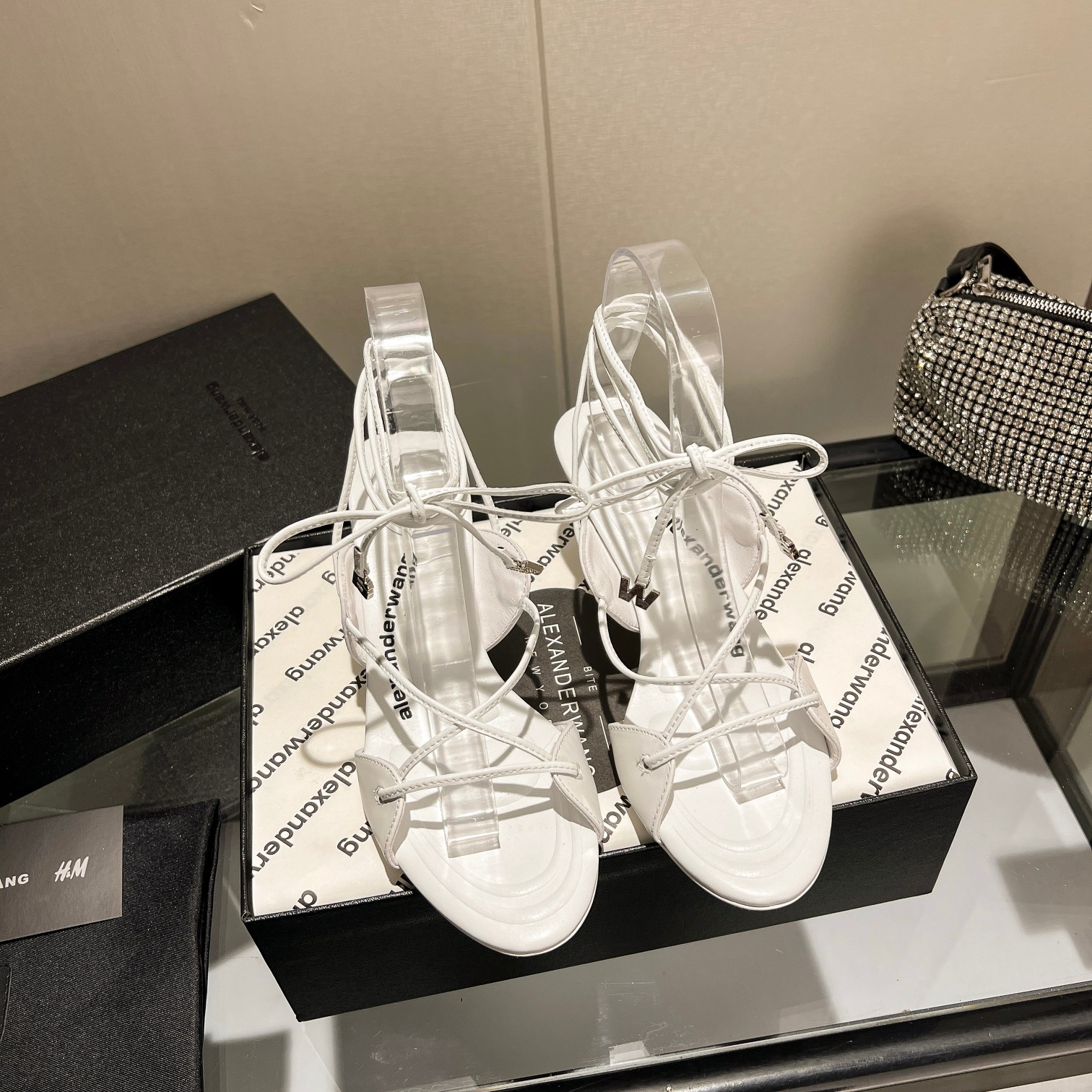 Wang 2023 nuevo! Alexander Wang Alexander Wang tacones altos de las mujeres de lujo Alexande* Wang o