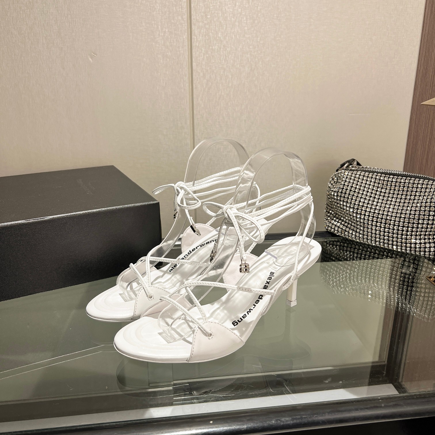 Wang 2023 nuevo! Alexander Wang Alexander Wang tacones altos de las mujeres de lujo Alexande* Wang o