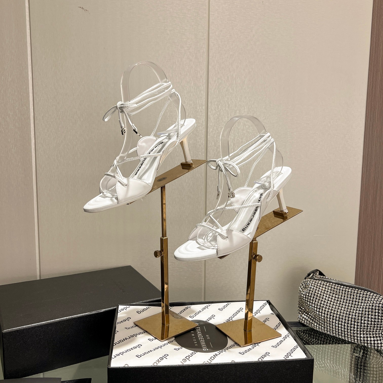 Wang 2023 nuevo! Alexander Wang Alexander Wang tacones altos de las mujeres de lujo Alexande* Wang o