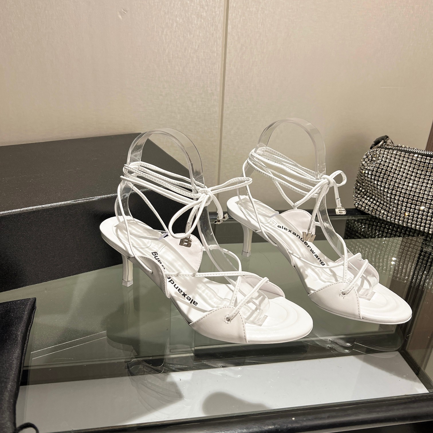 Wang 2023 nuevo! Alexander Wang Alexander Wang tacones altos de las mujeres de lujo Alexande* Wang o
